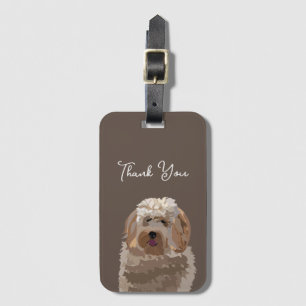 Cute Labradoodle Hund Personlig Bagagebricka