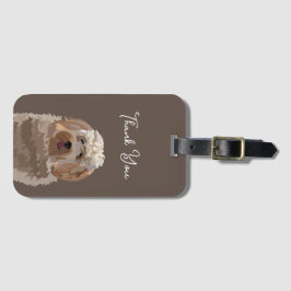 Cute Labradoodle Hund Personlig Bagagebricka