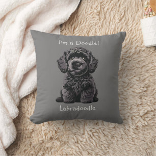 Cute Labradoodle Puppy - jag är en Doodle! Kudde