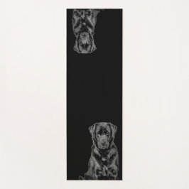 Cute Labrador Black Hund Puppy Pet Sketch 2 Sides