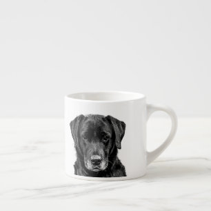 Cute Labrador Black Hund Puppy Pet Sketch Espressomugg