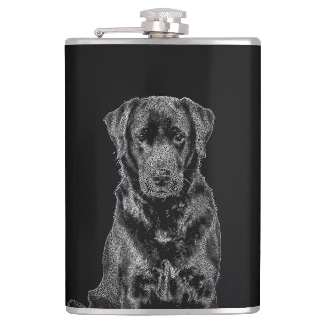 Cute Labrador Black Hund Puppy Pet Sketch Fickplunta (Framsidan)