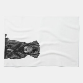 Cute Labrador Black Hund Puppy Pet Sketch Kökshandduk