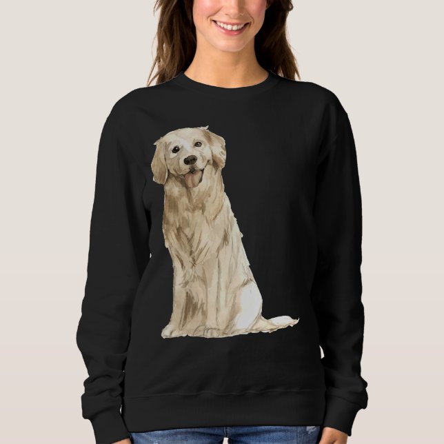 Cute Labrador Golden Retriever T Shirt (Framsida)