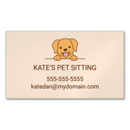Cute Labrador Hund Pet Sitta Service Magnetiska Visitkort