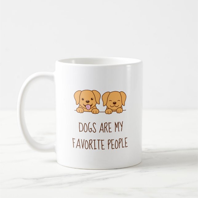 Cute Labrador Hundar Peeking Quote Kaffemugg (Vänster)