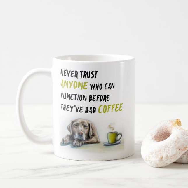 Cute Labrador-kaffemissbrukare Kaffemugg (Med munk)