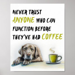Cute Labrador-kaffemissbrukare Poster