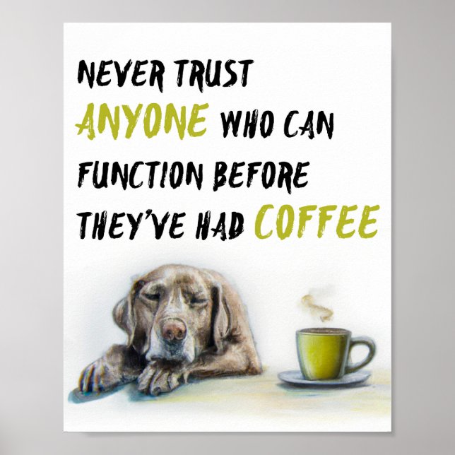 Cute Labrador-kaffemissbrukare Poster (Framsidan)