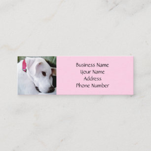 Cute Labrador Mix Hund Rosa Elegant Mini Visitkort