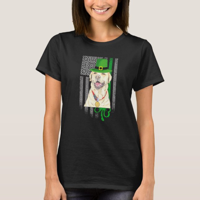 Cute Labrador Retriev Saint patrick S Day Amerikan T Shirt (Framsida)
