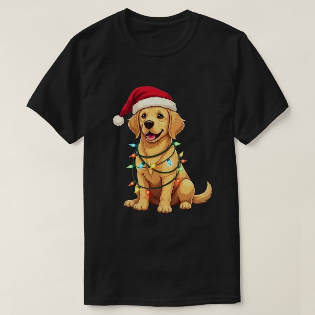Cute Labrador Retriever Christmas Santa Pet Dog Lo T Shirt (Design framsida)