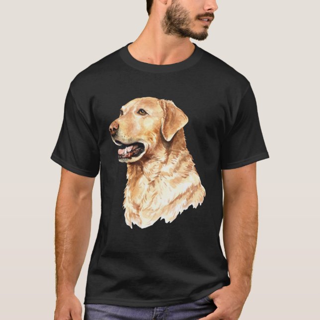 Cute Labrador Retriever Dog Portrait Lab  Owner Mo T Shirt (Framsida)