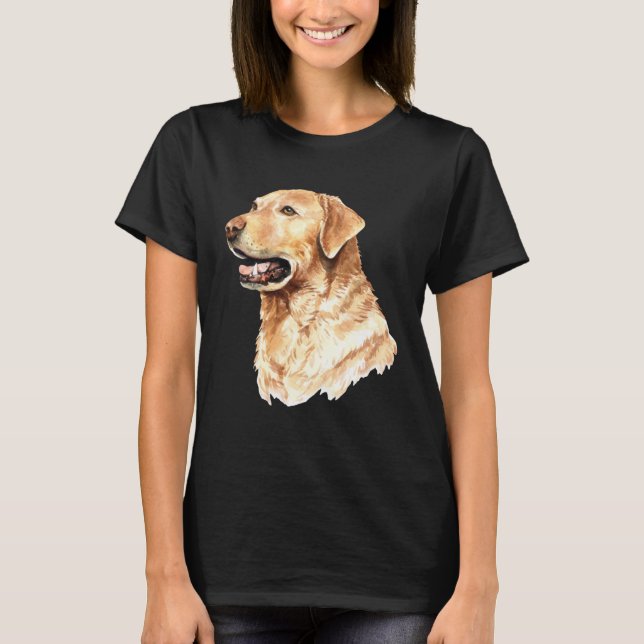 Cute Labrador Retriever Dog Portrait Lab  Owner Mo T Shirt (Framsida)