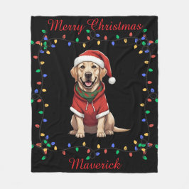 Cute Labrador Retriever Fleece Blanket