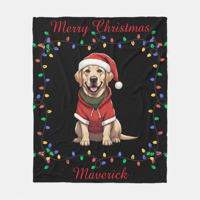 Cute Labrador Retriever Fleece Blanket (Framsidan)