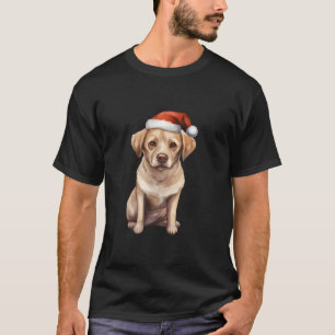 Cute Labrador Retriever Hund Puppy med Santa Hat C T Shirt