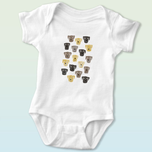 Cute Labrador Retriever Hund T Shirt (Labrador retriever dog baby bodysuit)