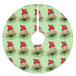 Cute Labrador Retriever jul Julgransmatta Borstad Polyester