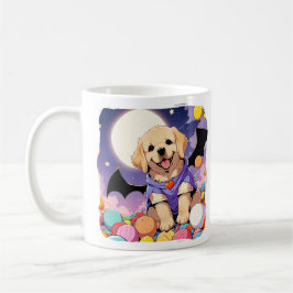 Cute Labrador Retriever med halloween candy Kaffemugg