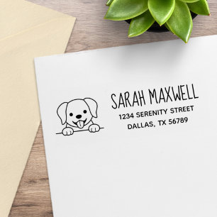 Cute Labrador Retriever Pet Adress Stämpel