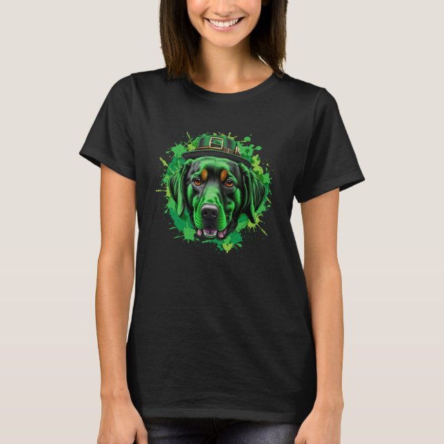Cute Labrador Retriever st Patrick s Day T Shirt (Framsida)