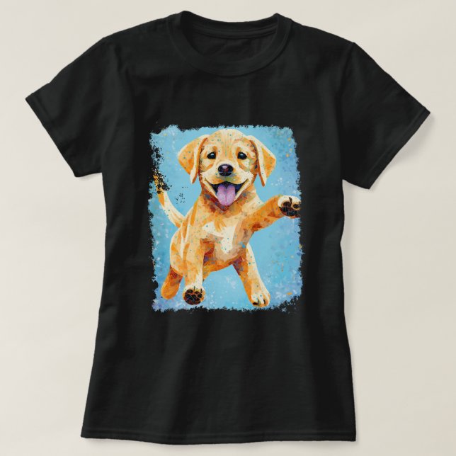 Cute Labrador Retriever T Shirt (Design framsida)