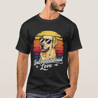 Cute Labrador Retriever Vintage Retro Sunset Desig T Shirt