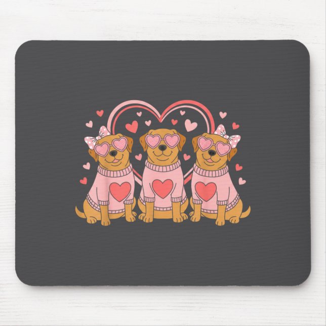 Cute Labrador Valentines Heart Dog Lover Men Women Musmatta (Framsidan)