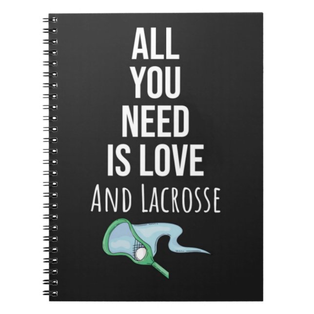 Cute Lacrosse Gifts Merch Awesome Team Players Anteckningsbok (Framsidan)