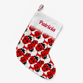 Cute Ladybird Patterned Liten Julstrumpa