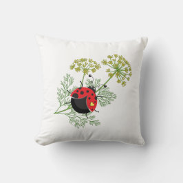 Cute Ladybug 16"x16" Dekorativ kudde