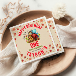 Cute Ladybug 1:a födelsedag | Kryp Temaparty Pappersservett