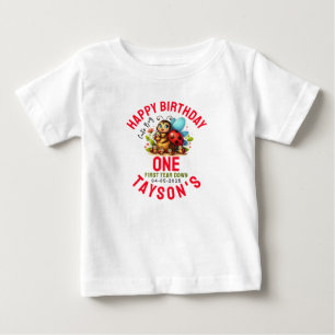 Cute Ladybug 1:a födelsedag Kryp Temaparty T Shirt