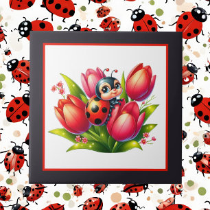 Cute ladybug älskare insekt kakelplatta
