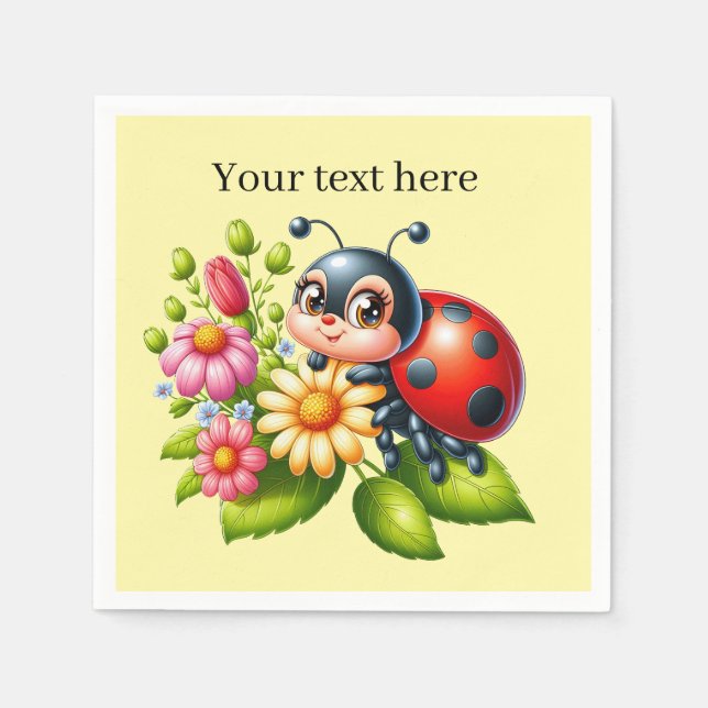 Cute ladybug älskare insekt pappersservett (Framsidan)