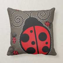 Cute Ladybug American Mojo Dekorativ kudde