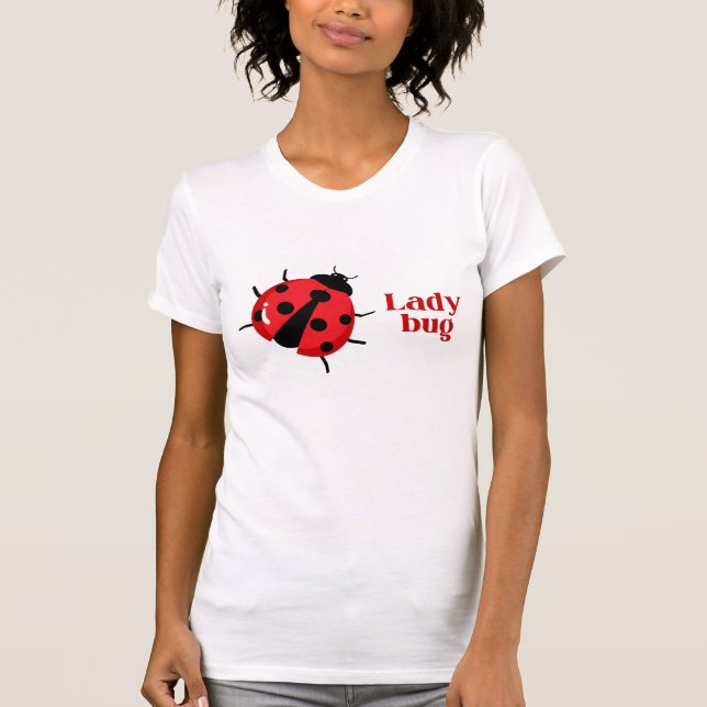 Cute Ladybug Animal Print T-Shirt (Framsida)
