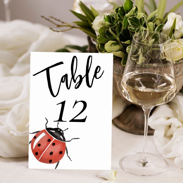 Cute Ladybug Baby Shower Bordsnummer (Skapare uppladdad)