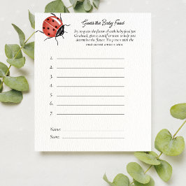 Cute Ladybug Baby Shower Game Game Gissa Baby Food
