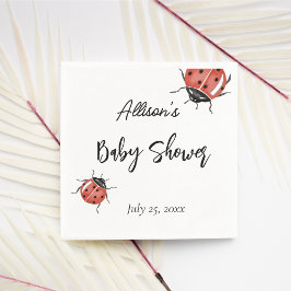 Cute Ladybug Baby Shower Pappersservett
