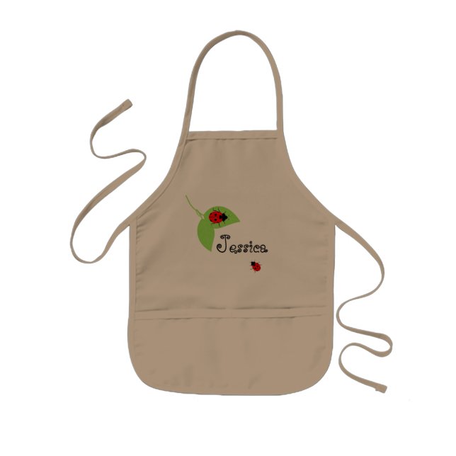 Cute Ladybug Barn Apron Barnförkläde (Framsidan)