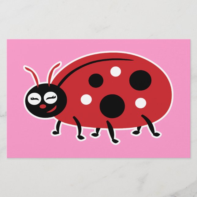 Cute Ladybug Brevpapper (Framsida)