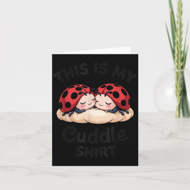 Cute Ladybug Couple This Is My Cuddle  Kort (Framsida)