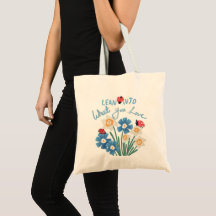 Cute Ladybug Daffodils WildFlowers Vår Tote Bag