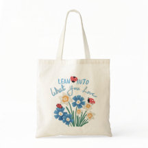Cute Ladybug Daffodils WildFlowers Vår Tote Bag