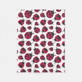 Cute Ladybug Fleecefilt