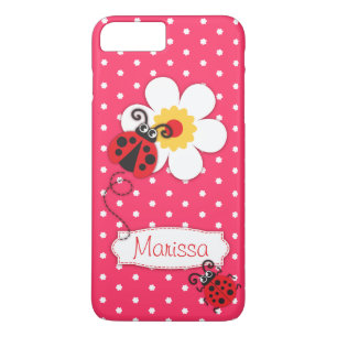 Cute ladybug-flickor namn red rosa fodral