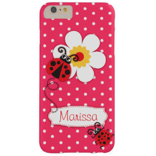 Cute ladybug-flickor namn red rosa iphone case barely there iPhone 6 plus skal