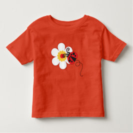 Cute ladybug-flickor röd vit t-shirt